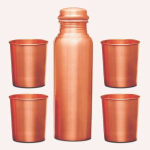 SIGNORA WARE Matte Bottle (with 4 Glasses)