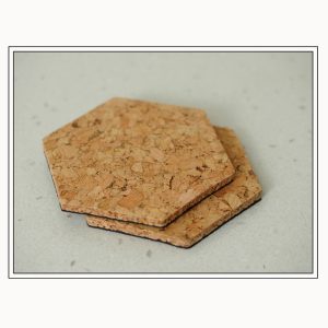 HEXAGON COASTERS WITH SINGLE SIDE VENEER