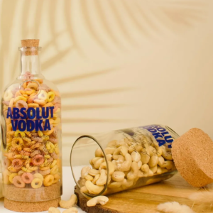 Absolut down cut bottle with cork lid (Pack of 2)