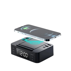 Digital Clock With Wireless Charger And Pen Holder