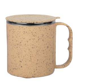 Wheat fibre mug with stainless steel inside