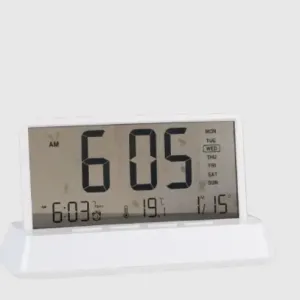 See thru clock with temperature: Axis