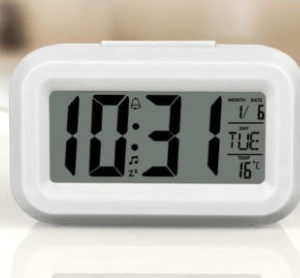 Mini Clock with Temperature & Backlight