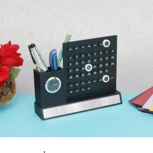 Lifetime Calendar Stand with Clock