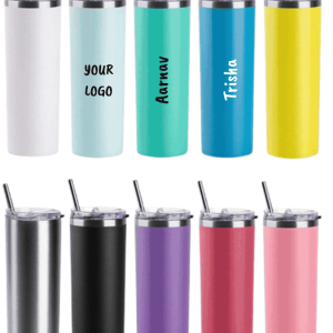 Personalised Sleek Tumbler with Straw