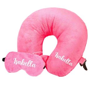 Personalized Travel Pillow & Eye Mask