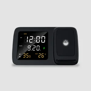 Shimmer Wireless charger with clock
